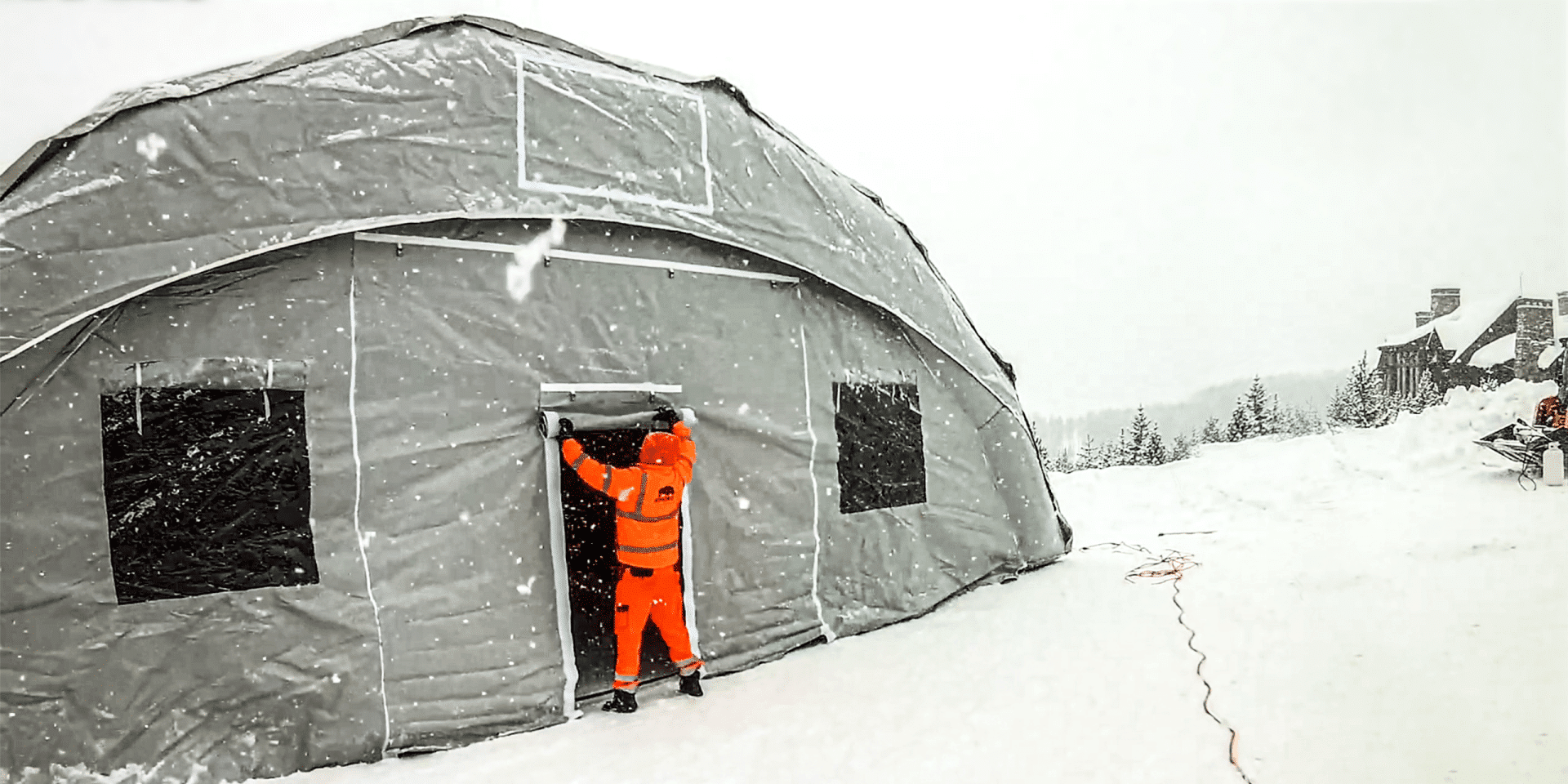 Can an Inflatable Building Withstand Snow?